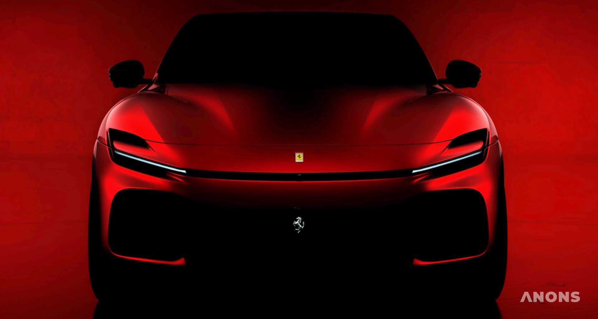 Ferrari показал изображение своего первого кроссовера Purosangue