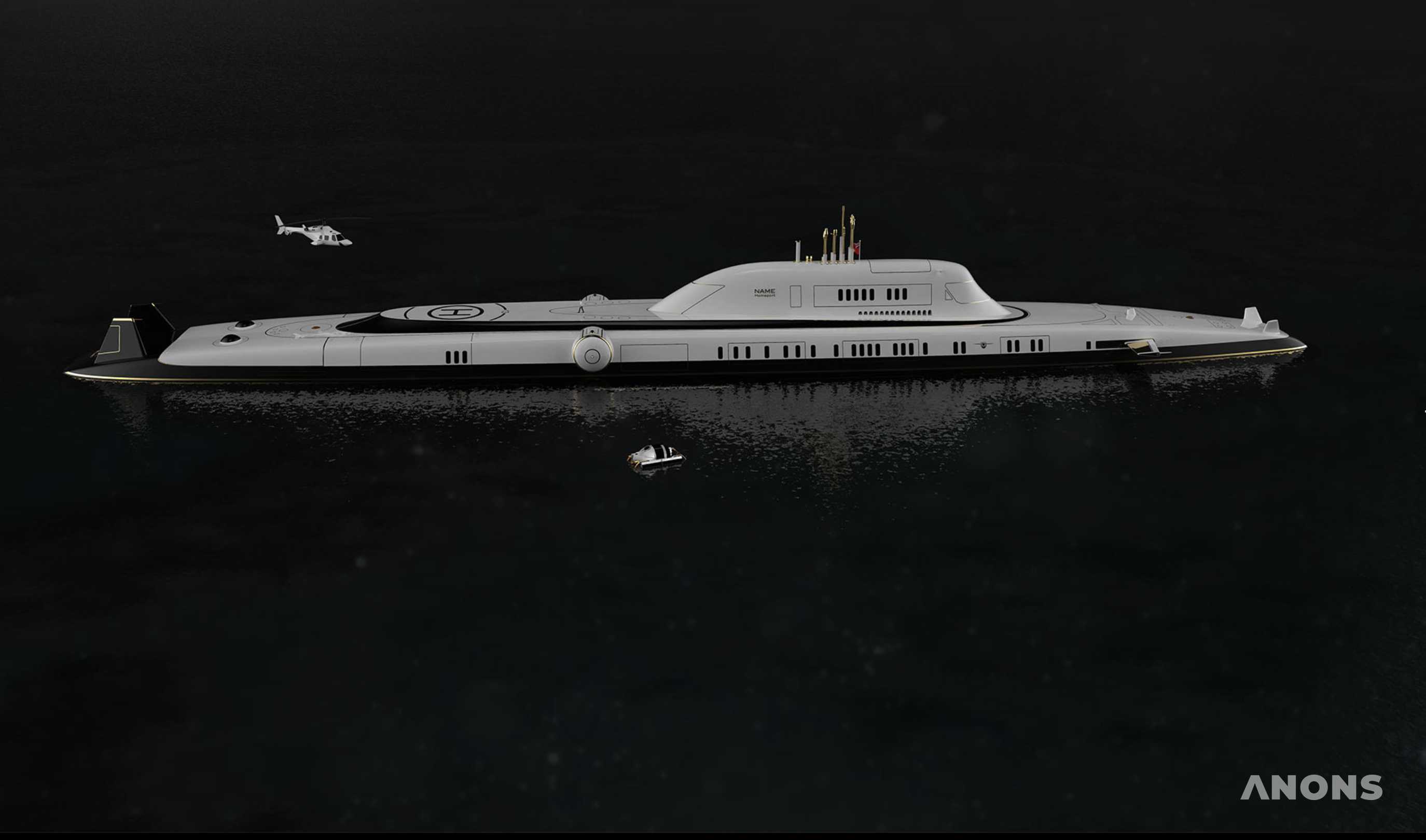 Представлена первая в мире подводная суперъяхта на 60 человек