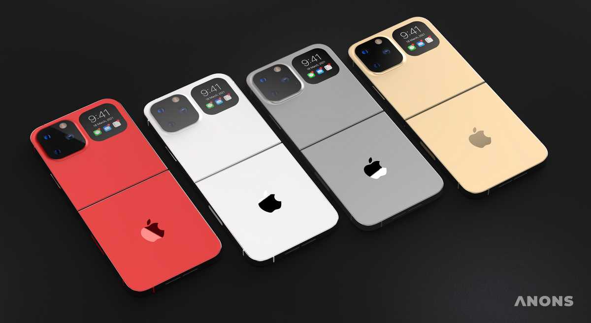 В сети появились качественные рендеры складного iPhone c гибким экраном