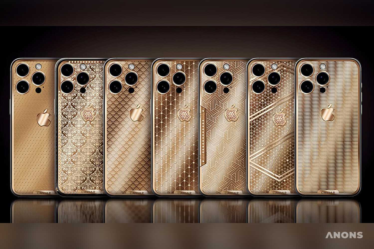 Представлен золотой iPhone 15 Pro, украшенный 107 бриллиантами