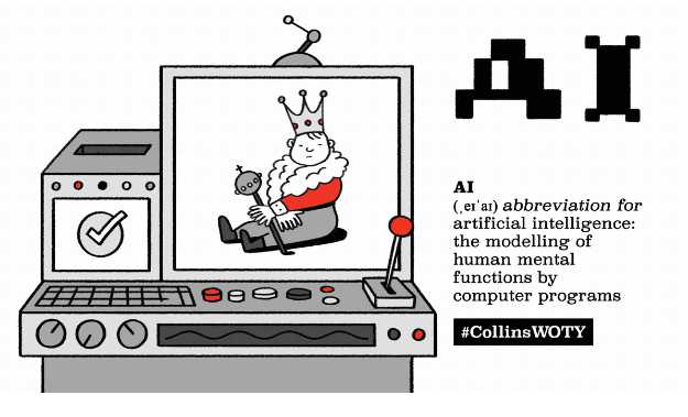 Британский словарь Collins назвал термин AI (искусственный интеллект) словом года