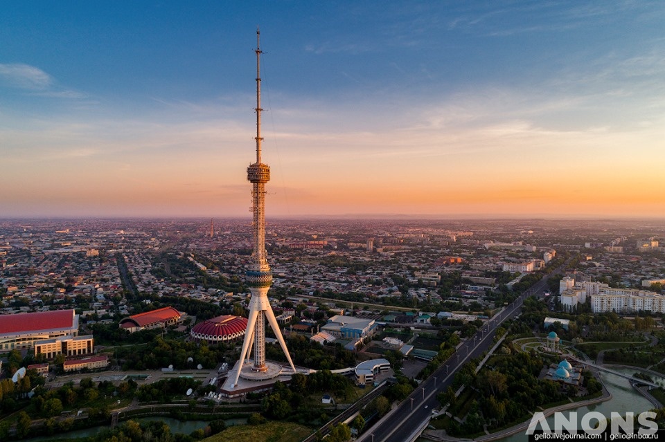 Высотная фотосъёмка прекрасного Ташкента