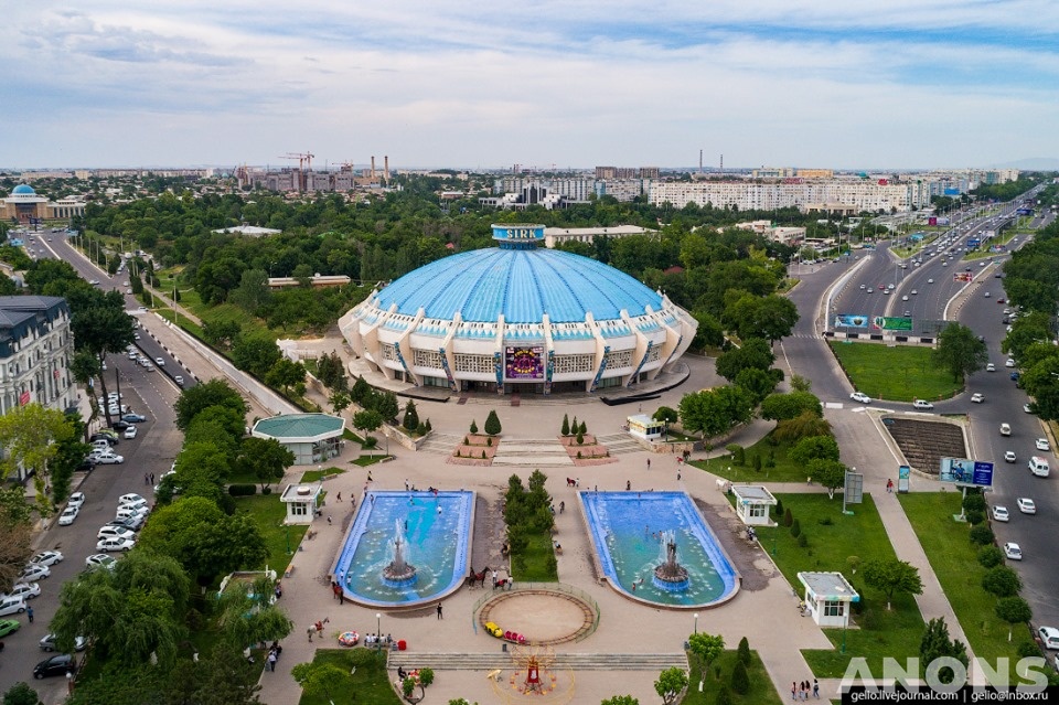 Высотная фотосъёмка прекрасного Ташкента