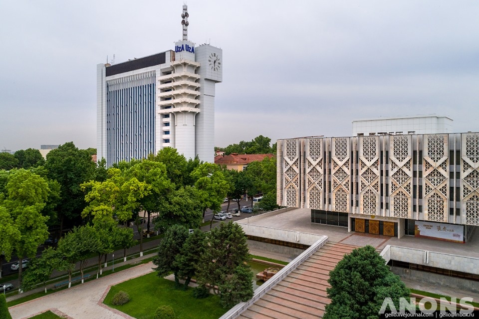 Высотная фотосъёмка прекрасного Ташкента
