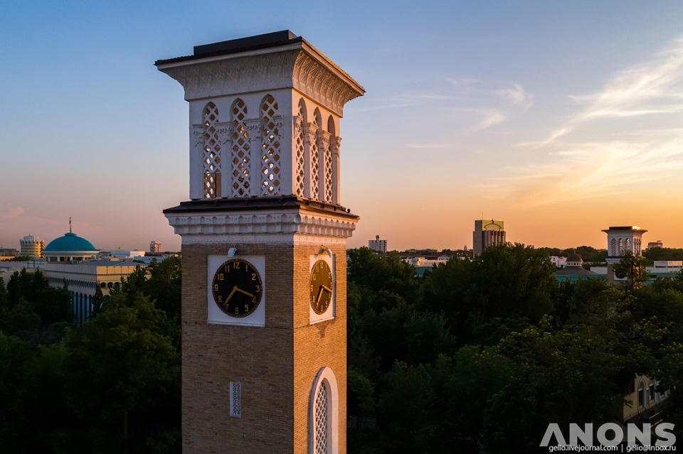 Высотная фотосъёмка прекрасного Ташкента