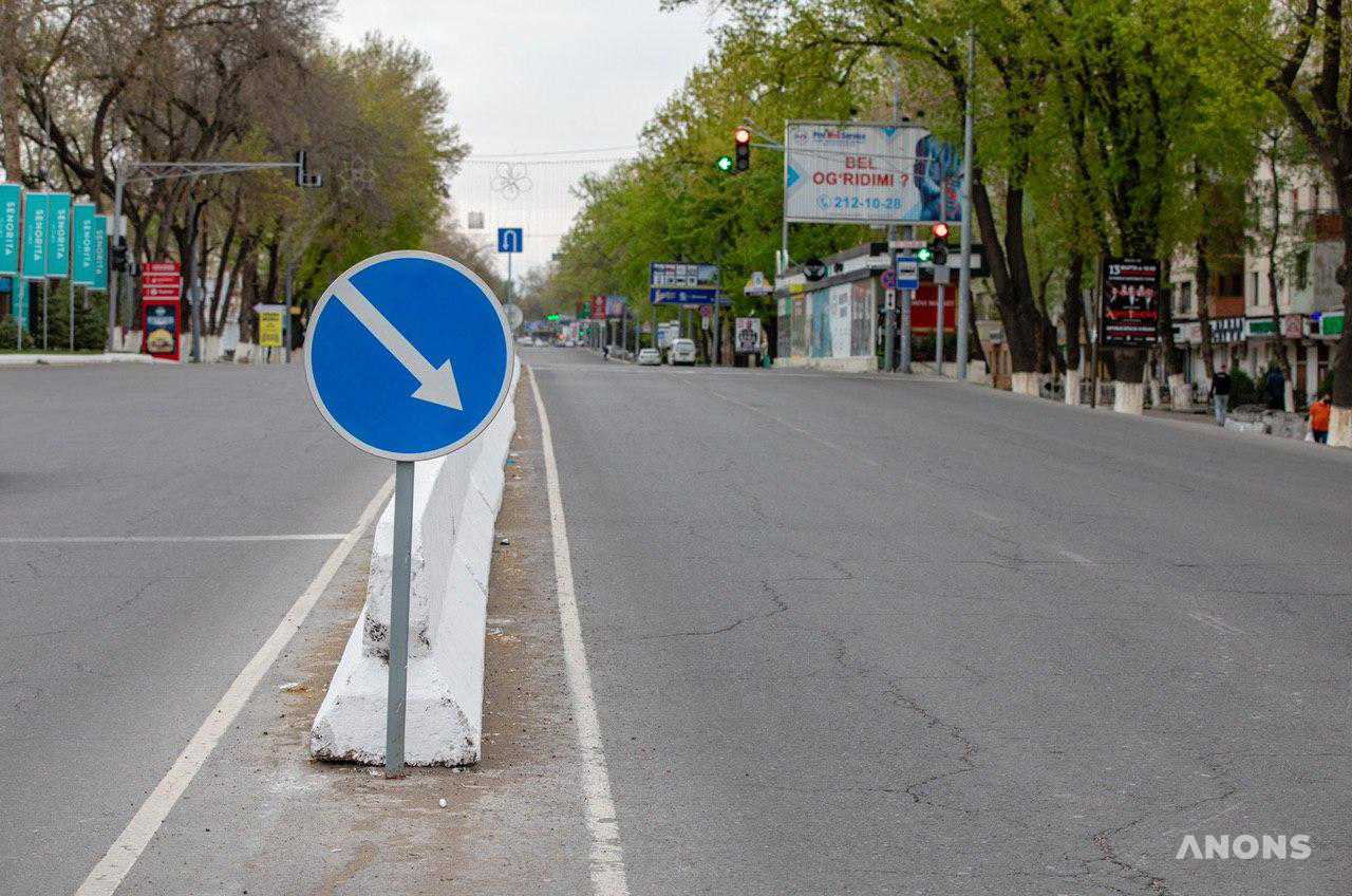 Карантин. Опустевшие дороги Ташкента - фоторепортаж