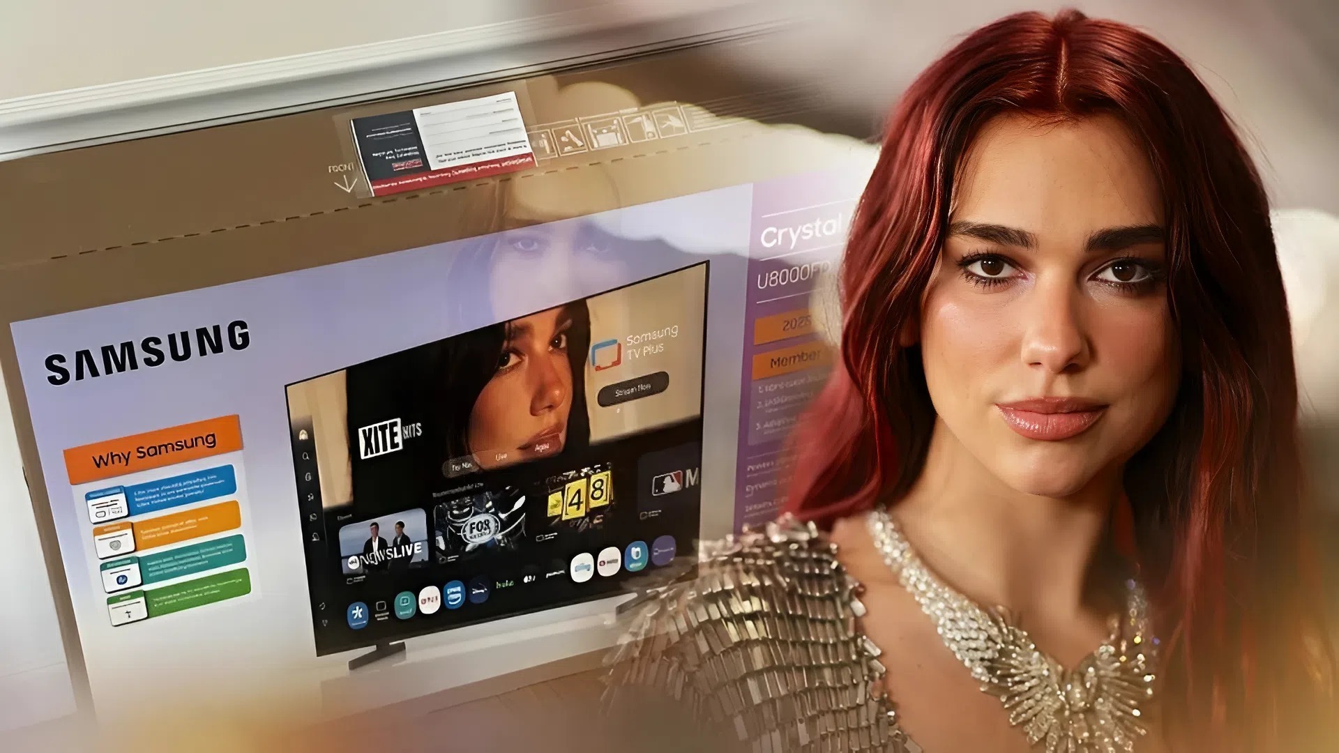 Дуа Липа судится с Samsung из-за фото на упаковках телевизоров
