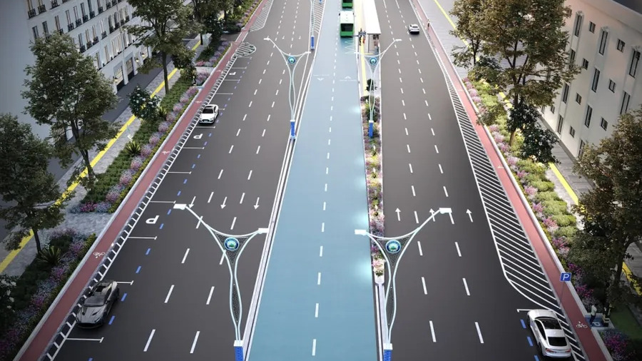 На улице Шахрисабз до конца августа появится первая выделенная BRT-полоса