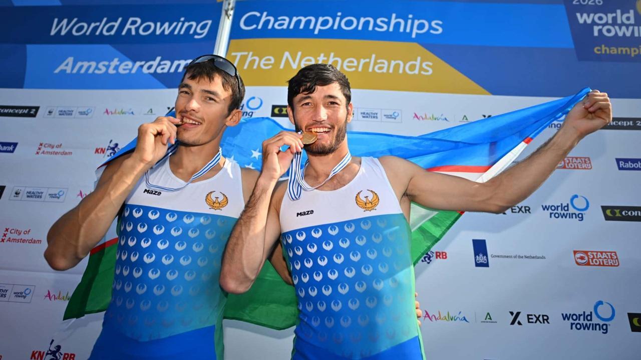 O‘zbekiston ilk bor akademik eshkak eshish bo‘yicha JCh oltin medalini qo‘lga kiritdi